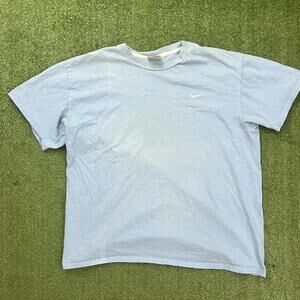 2000s Light Blue Side Swoosh T-shirt